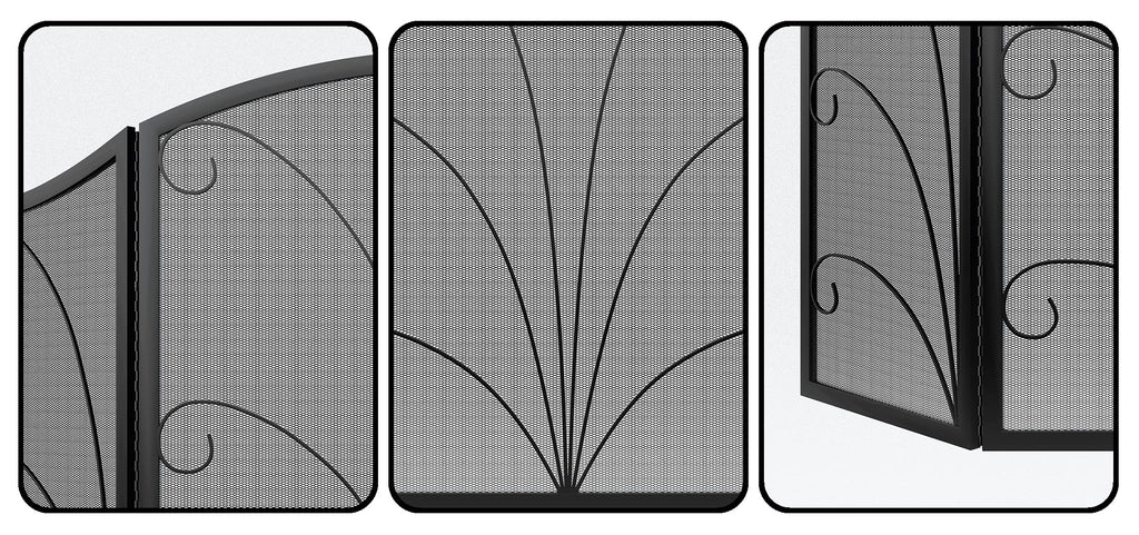 Arched Wrought Iron Fireplace Screen Z609