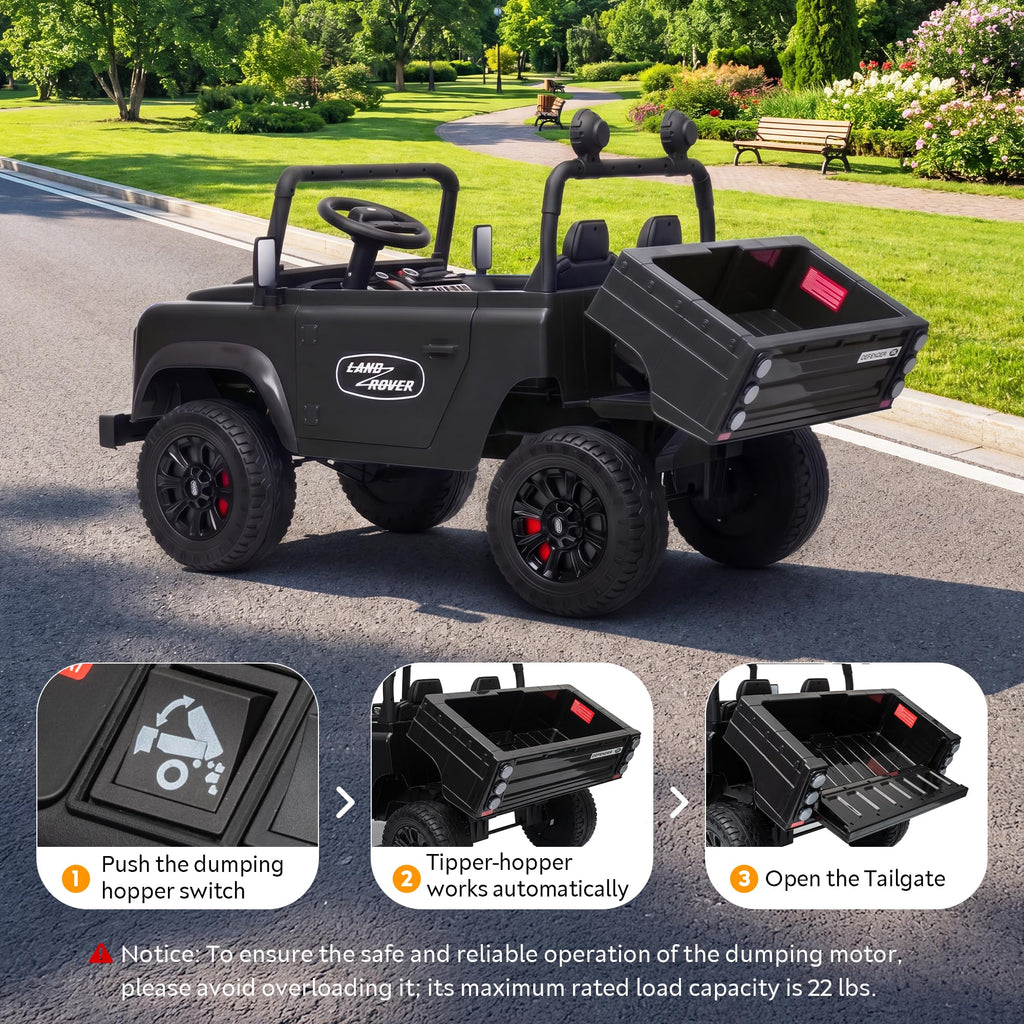 Black 24V Ride On Dump Truck V897054