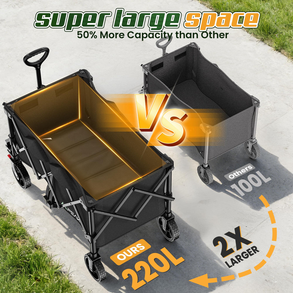 Collapsible Wagon Cart with Wheels F171