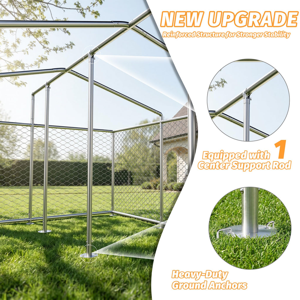 10x10 ft Heavy Duty Outdoor Dog Kennel F571