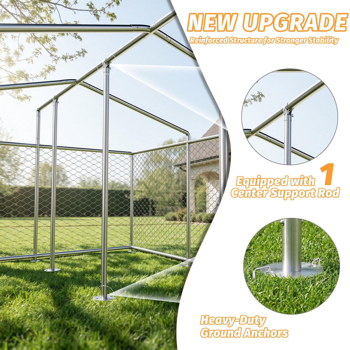 10x10 ft Heavy Duty Outdoor Dog Kennel F571