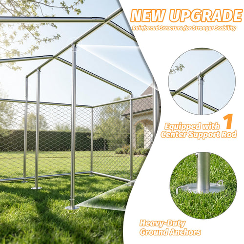 10x10 ft Heavy Duty Outdoor Dog Kennel F571