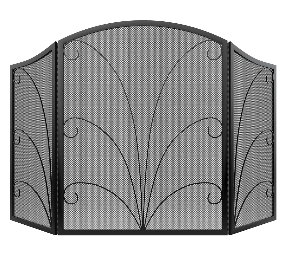 Arched Wrought Iron Fireplace Screen Z609